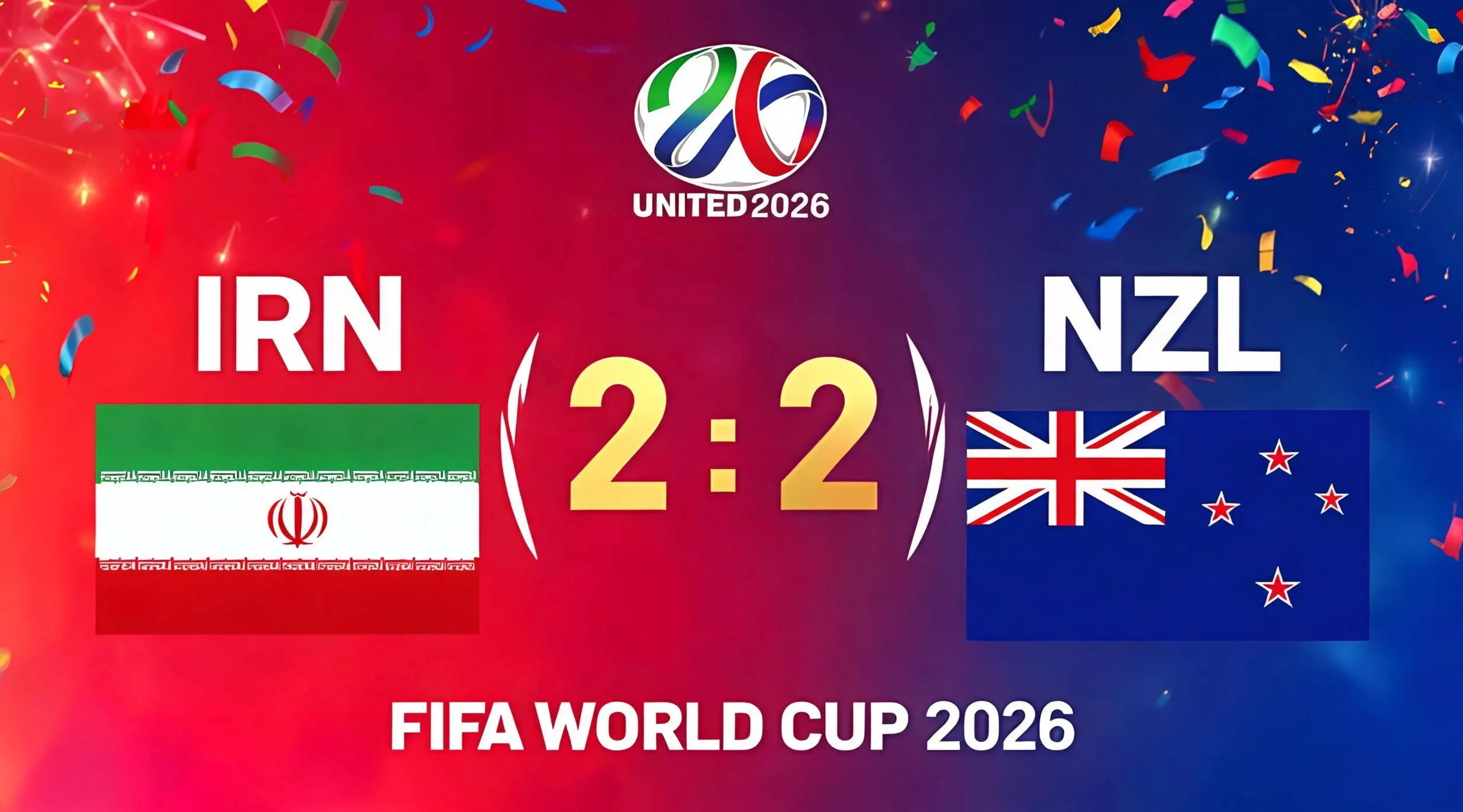 New Zealand Lead Twice, and Twice Iran Have an Answer